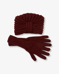 Cashmere Turban & Long Gloves Set